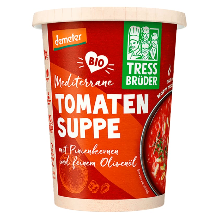 Tressbrüder Bio Demeter Mediterrane Tomaten Suppe 400ml